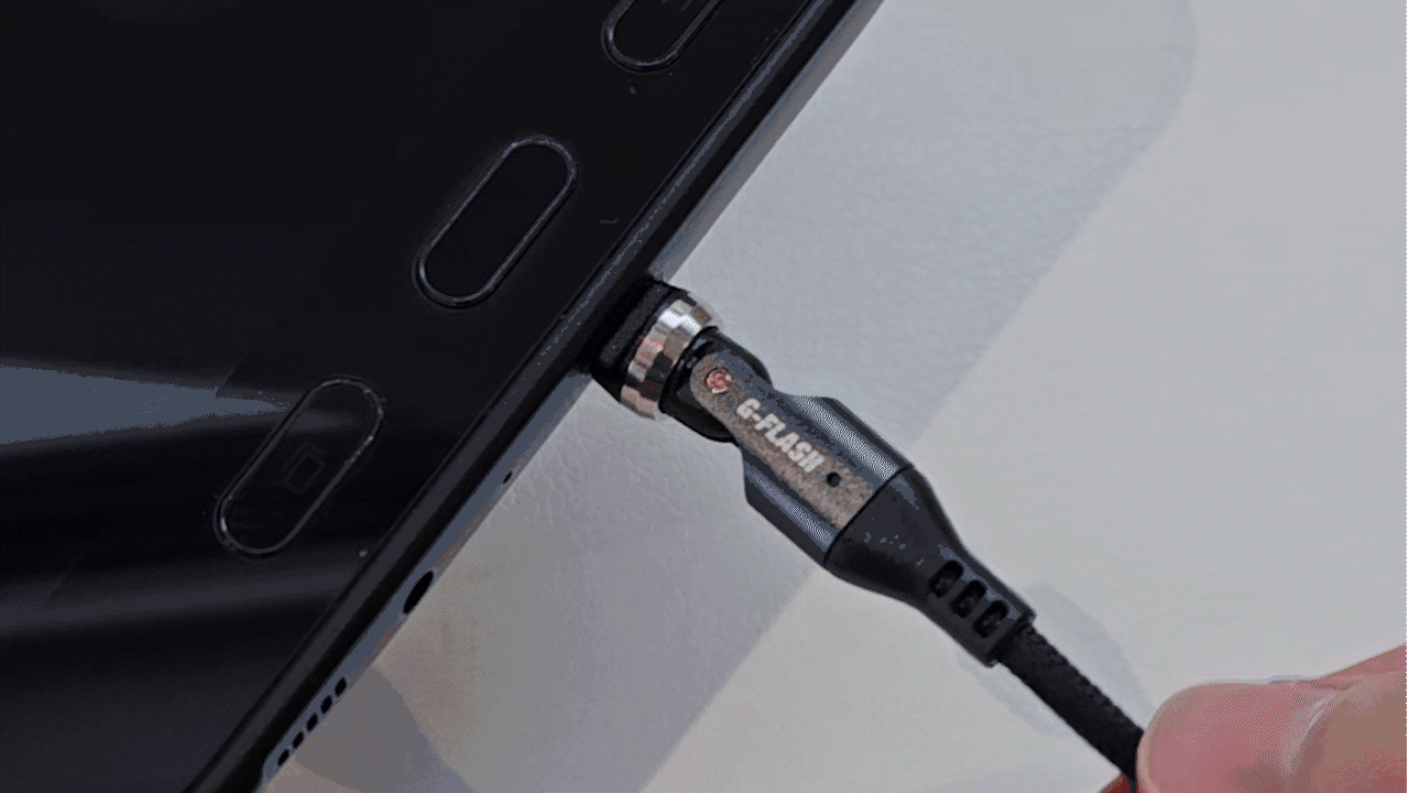 G-FLASH C타입 충전포트 보호 180+360도 헤드 회전 240W PD 5A 충전 데이터 케이블 1M 1개