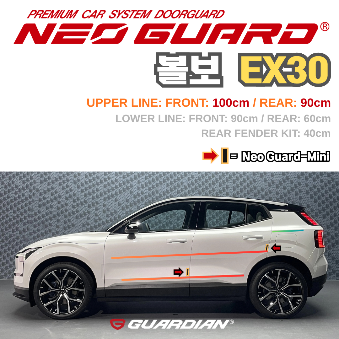 (좌/우 한 대분 세트) 볼보 EX30전용 차량용 도어가드 문콕방지가드 네오가드