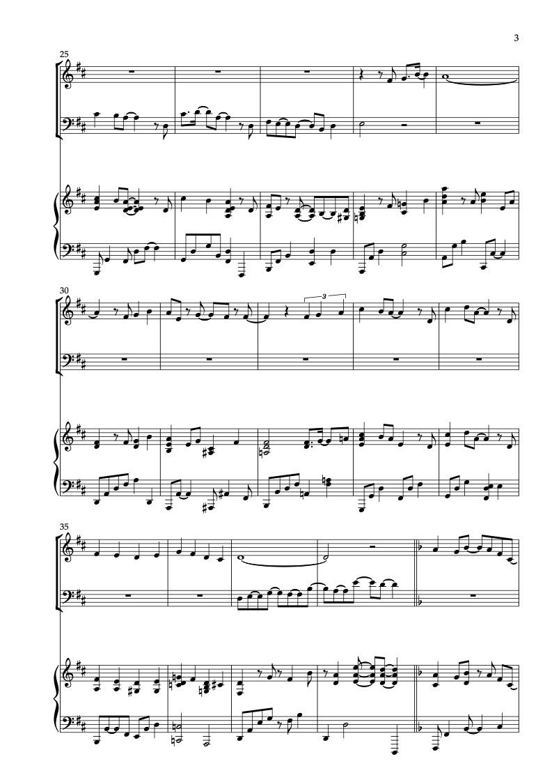 A Whole New World 編曲楽譜 - ヴァイオリン、チェロ、ピアノトリオ