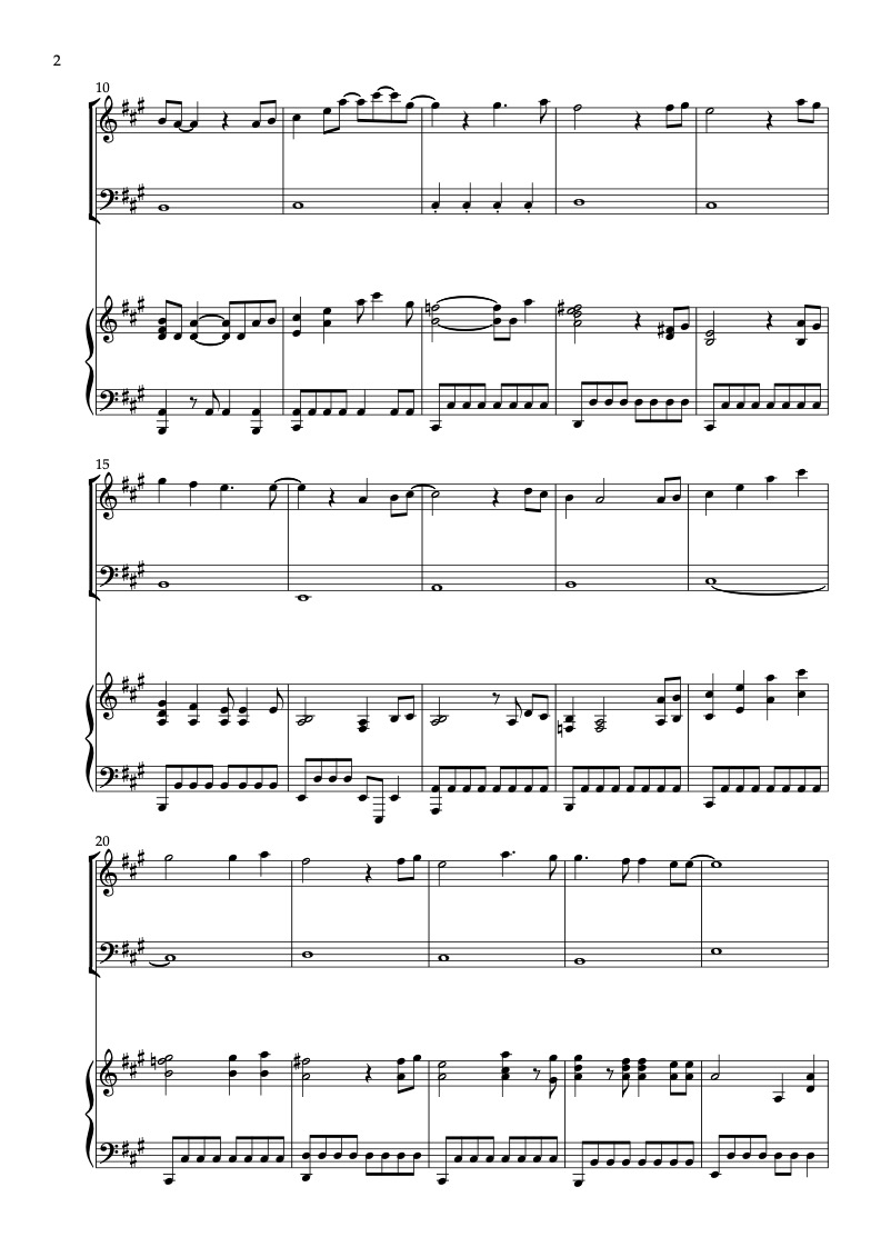 ABBA Happy New Year 三重奏 乐谱 - 小提琴, 大提琴, 钢琴