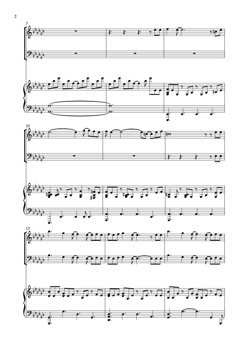 Into the Unknown 三重奏 乐谱 - 小提琴, 大提琴, 钢琴