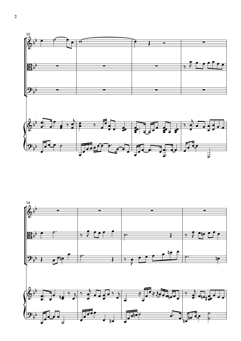 How Do You Keep the Music Playing? 四重奏 乐谱 - 小提琴, 中提琴, 大提琴, 钢琴