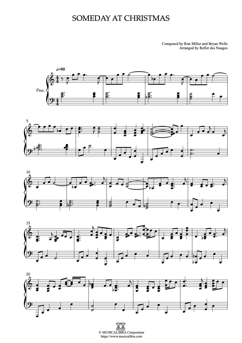 Stevie Wonder Someday at Christmas 鋼琴 獨奏 樂譜