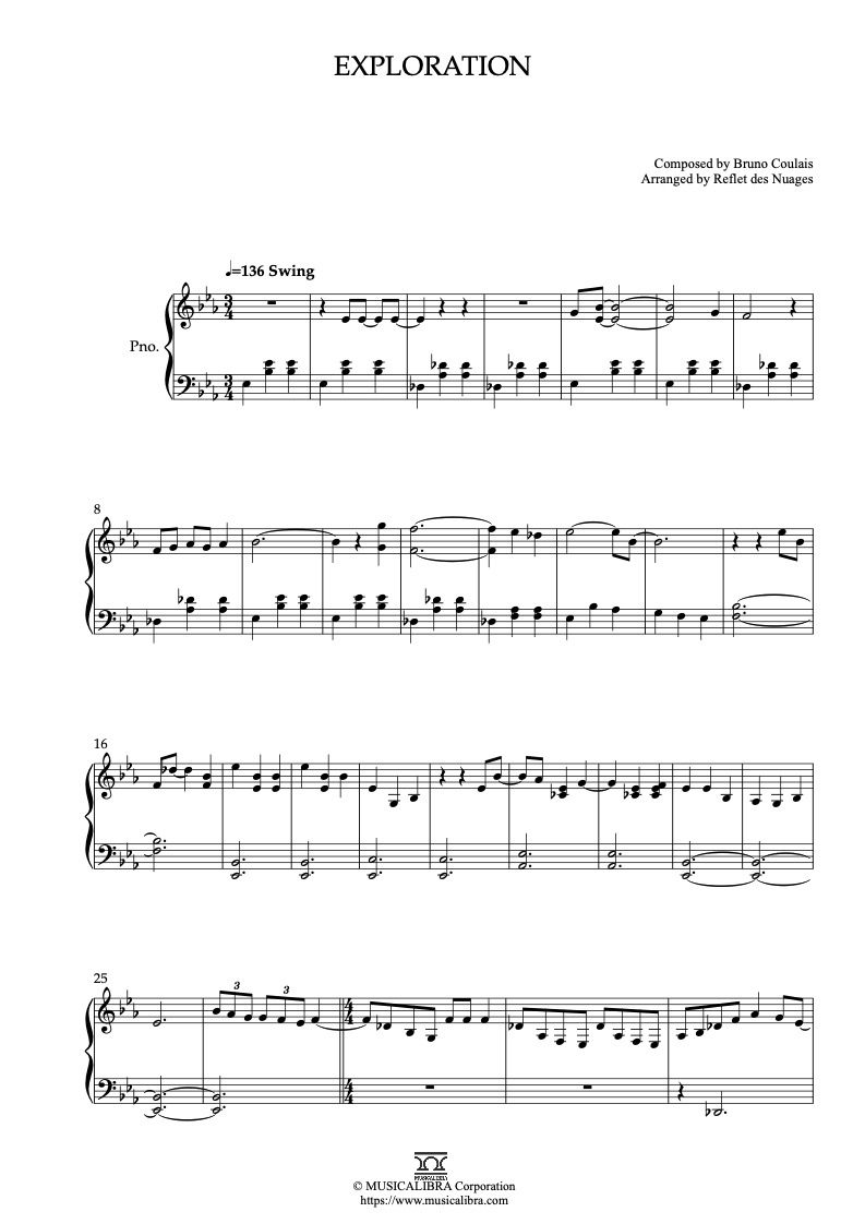 Coraline Exploration 钢琴 独奏 乐谱