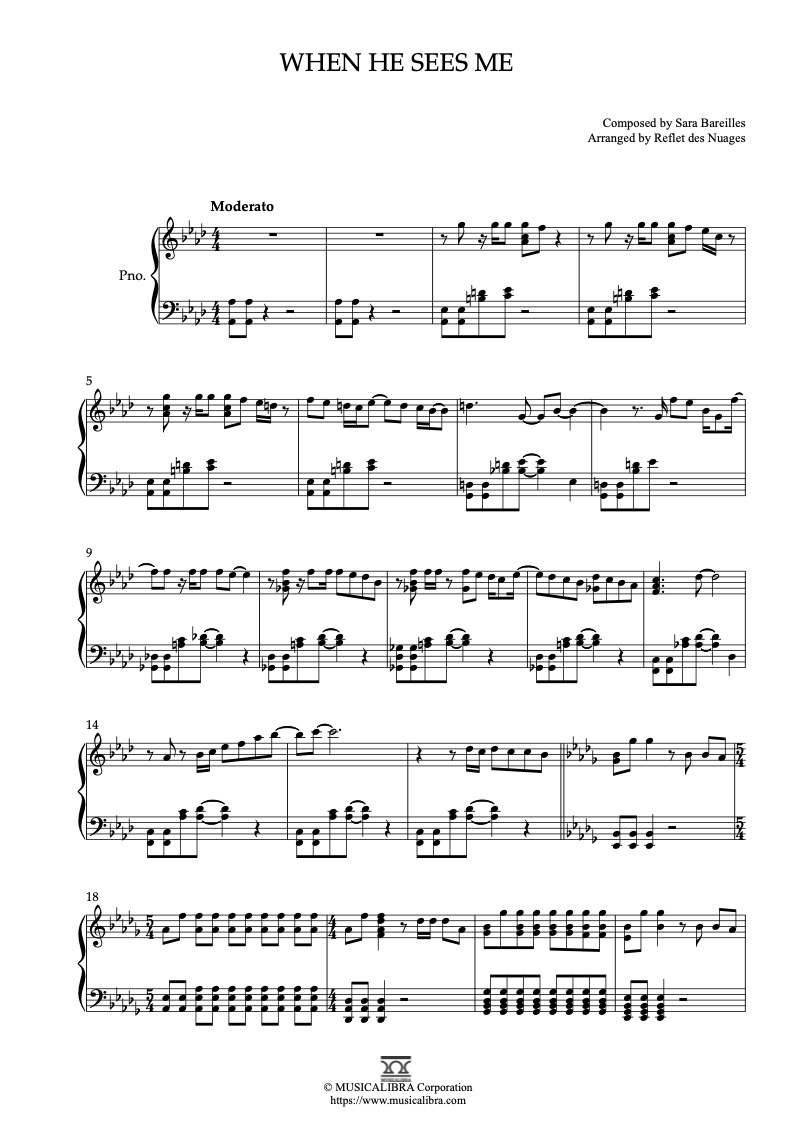 Interesting When He Sees Me Sheet Music Images
