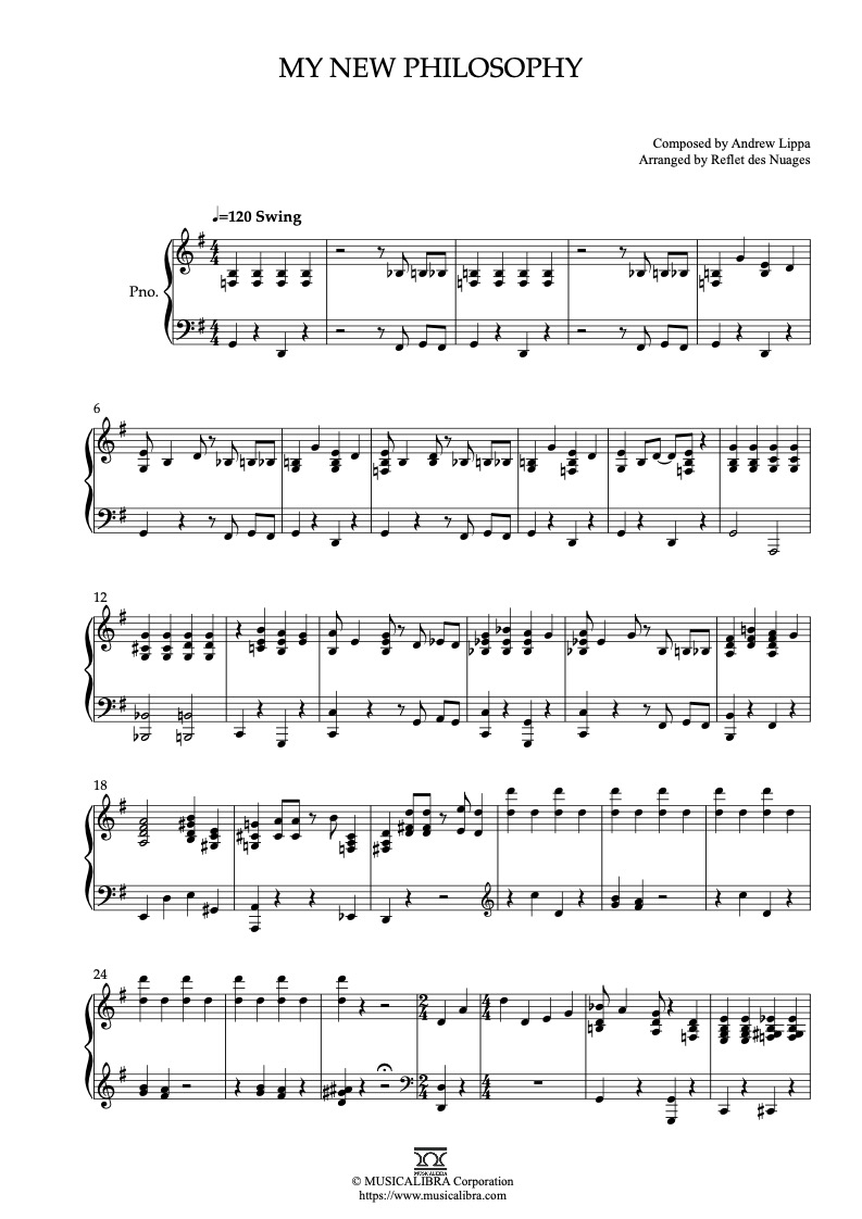 You're a Good Man, Charlie Brown My New Philosophy 钢琴 独奏 乐谱