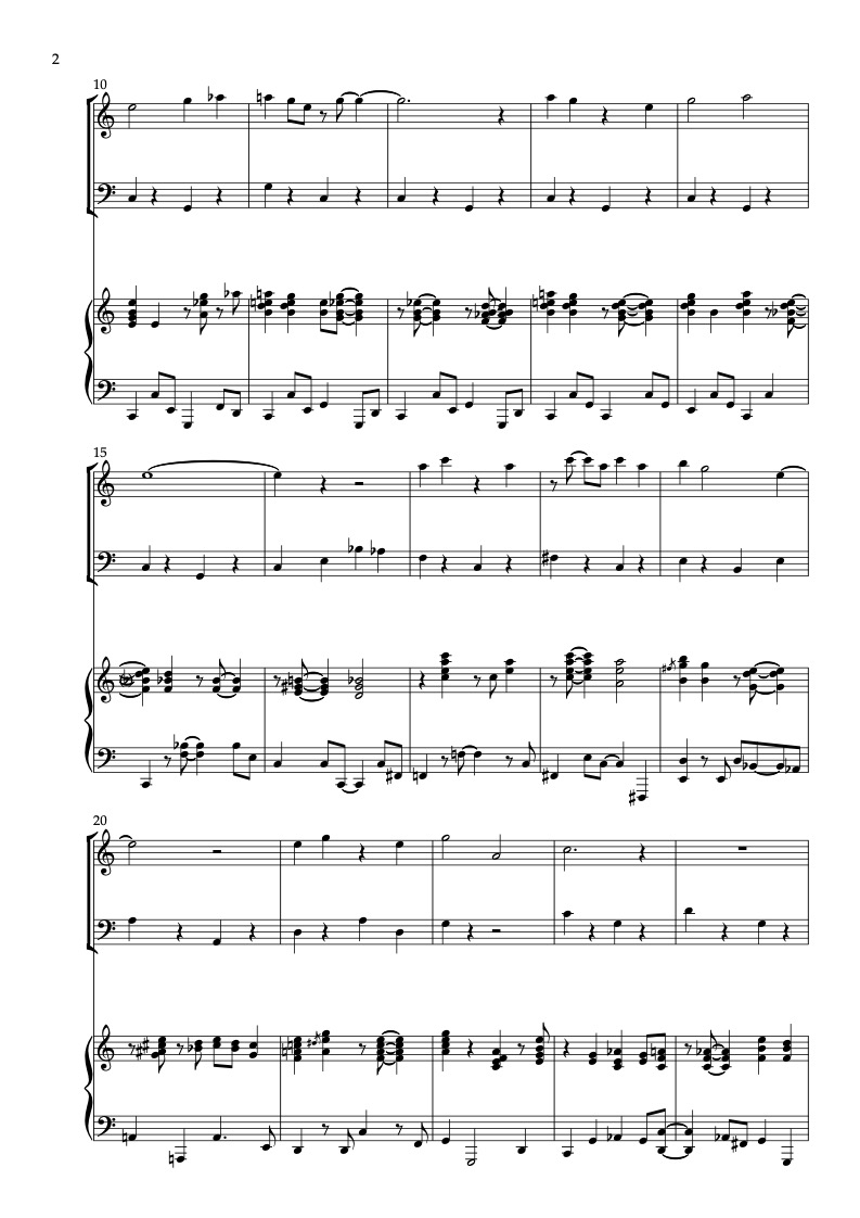 TRIO SHEET MUSIC] Peaches - Violin, Cello and Piano Chamber Ensemble :  Musicalibra