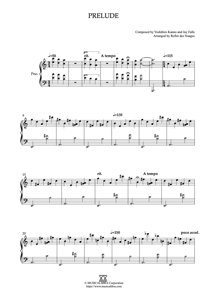 Angel's Egg Prelude 钢琴 独奏 乐谱