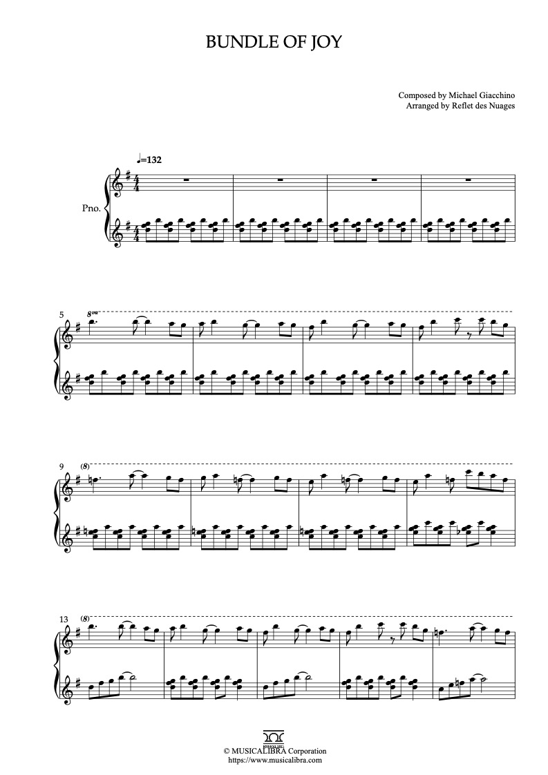 Inside Out Bundle of Joy 钢琴 独奏 乐谱