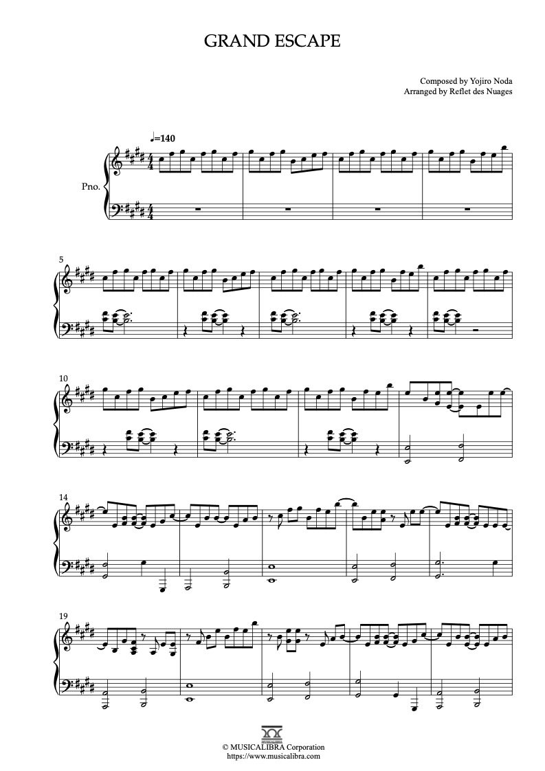 A Weathering With You Grand Escape 钢琴 独奏 乐谱