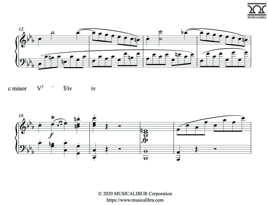 Answer of Harmonic Analysis Quiz about Secondary Dominant Chord. V7/iv