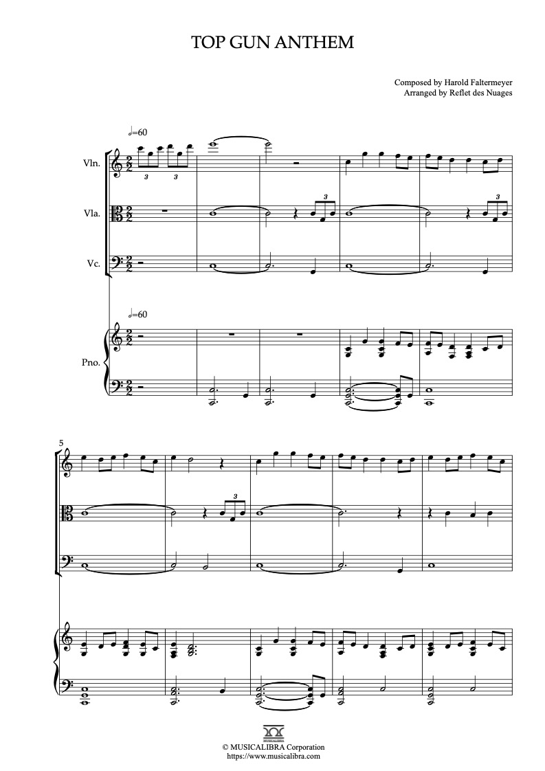 PIANO SOLO SHEET MUSIC] Top Gun Anthem : Musicalibra