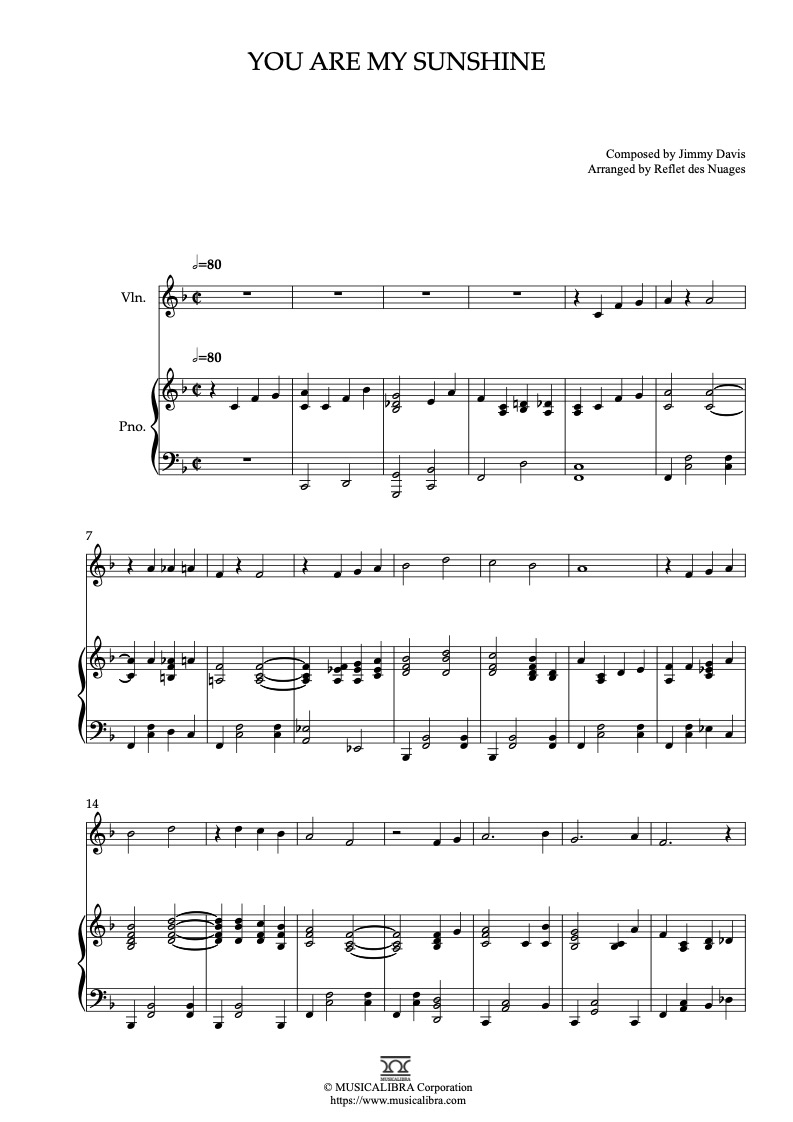 Speechless 編曲楽譜 - ヴァイオリン、ピアノデュエット