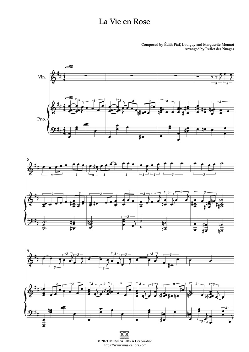 La Rosa de los Vientos Sheet music for Violin (String Duet)