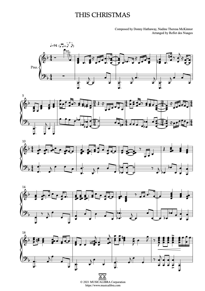 Donny Hathaway This Christmas 鋼琴 獨奏 樂譜