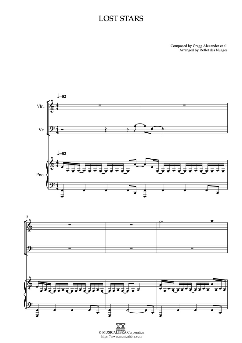 Afterlife Sheet music for Piano, Violin, Drum group (Mixed Trio