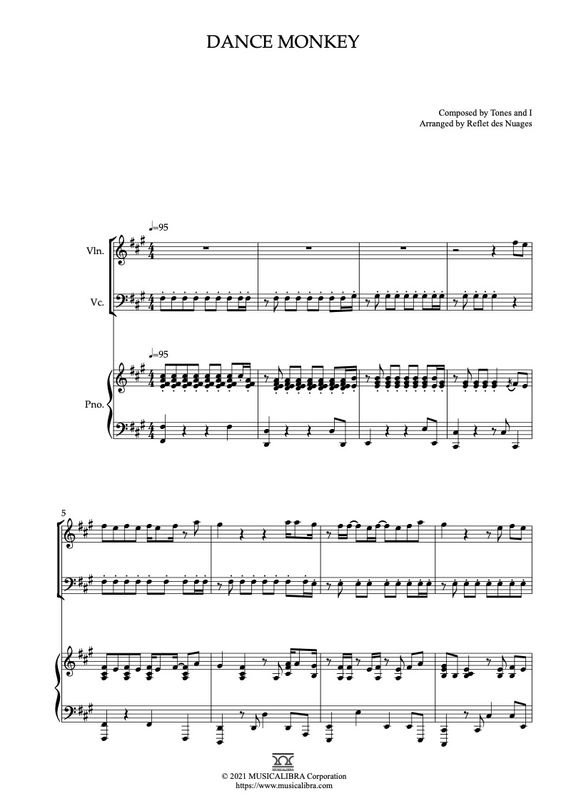 Dance Monkey VIOLIN Sheet music for Violin (Solo)