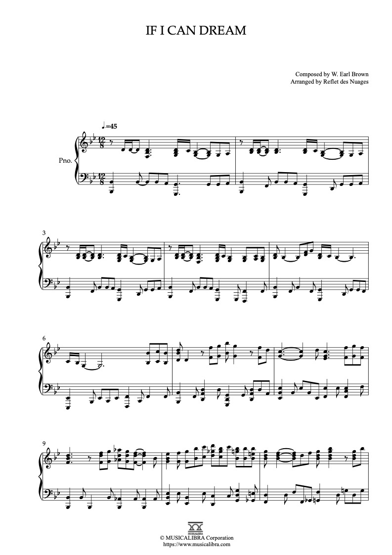 Partitura de Elvis Presley If I Can Dream arreglada para piano solo