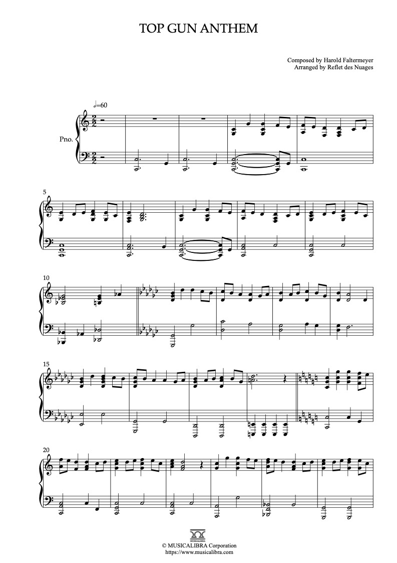 Top gun anthem – Misc Soundtrack Sheet music for Piano (Solo) Easy