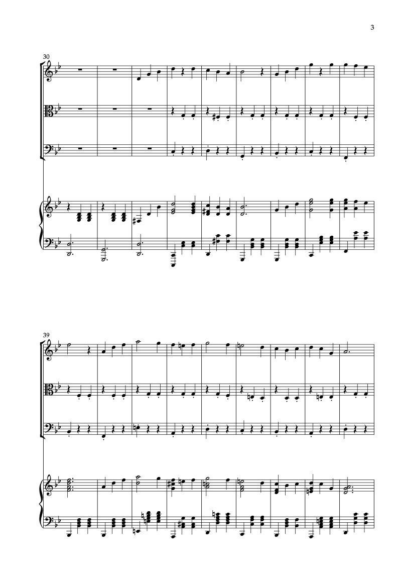 Merry-Go-Round of Life(Howl's Moving Castle) 四重奏 樂譜 - 小提琴, 中提琴, 大提琴, 鋼琴