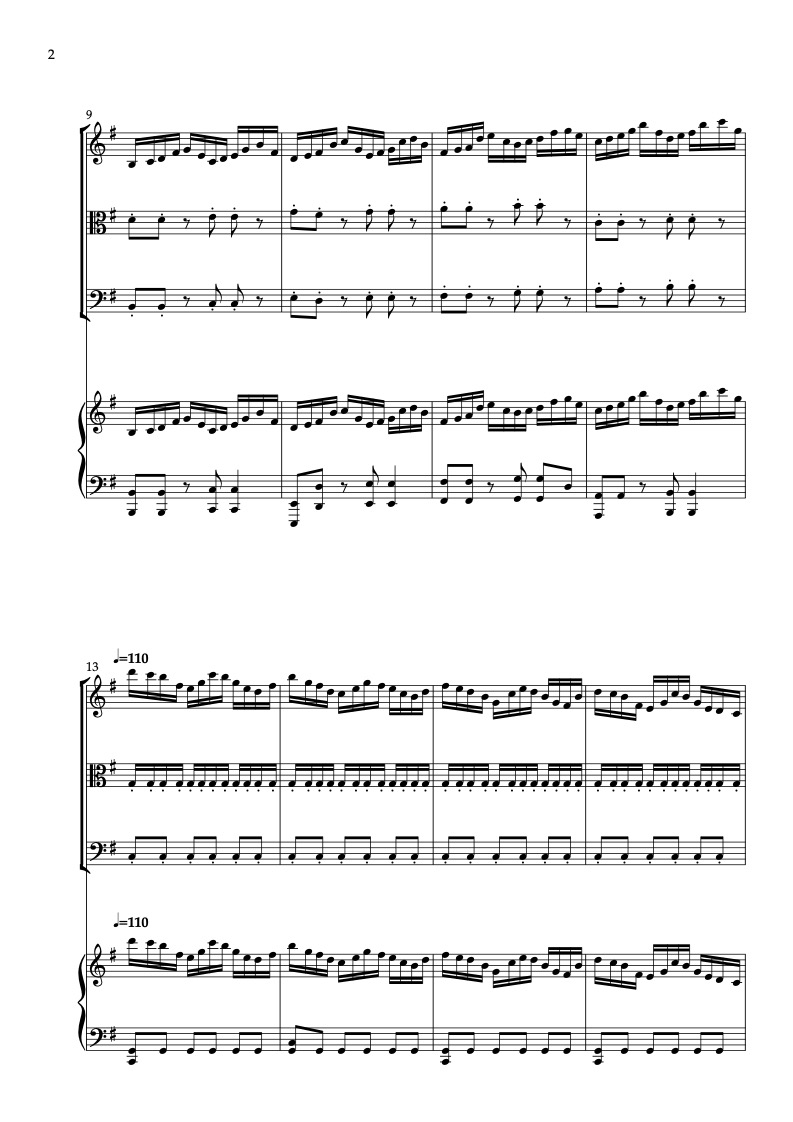[QUARTET SHEET MUSIC] Can You Hear the Music Violin, Viola, Cello and Piano Chamber Ensemble