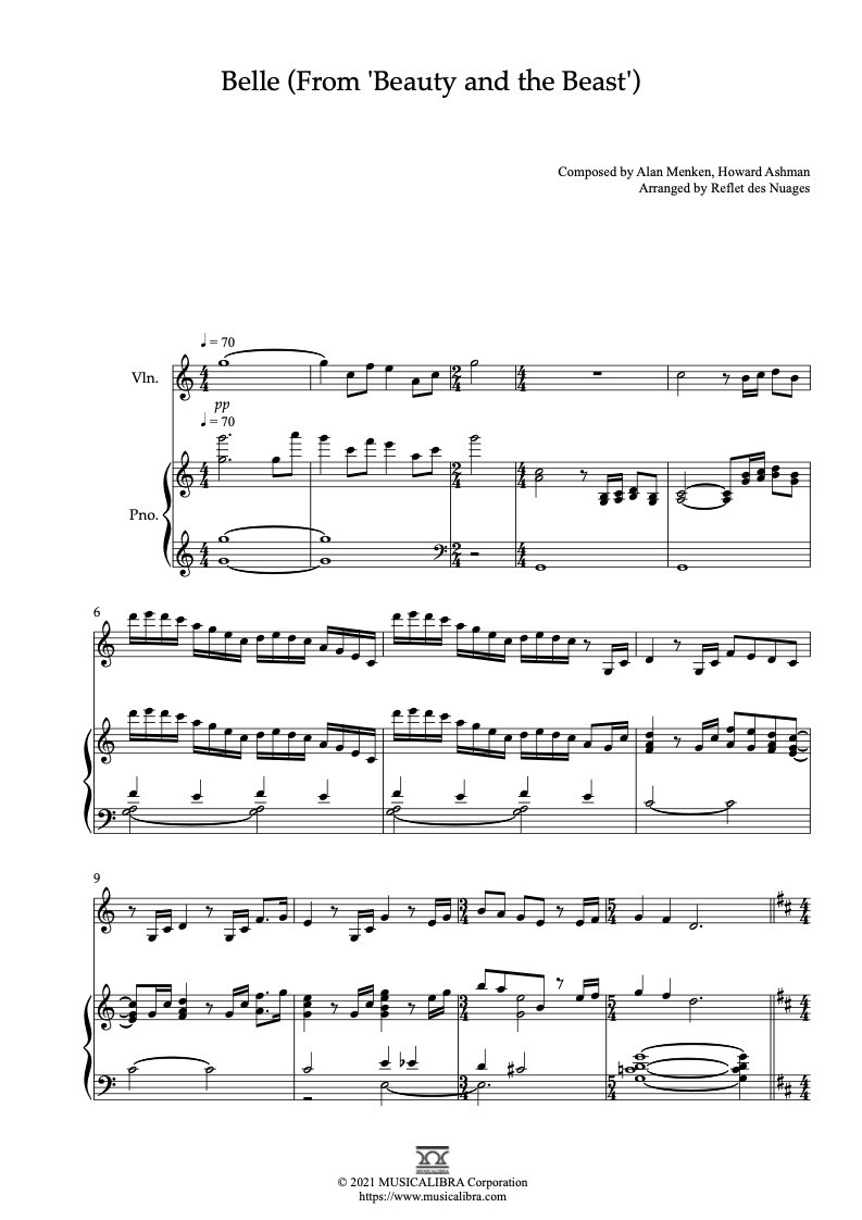 DUET SHEET MUSIC] Peaches - Violin and Piano Chamber Ensemble