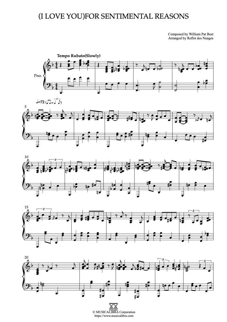 Because I Love You Sheet music for Piano (Solo)