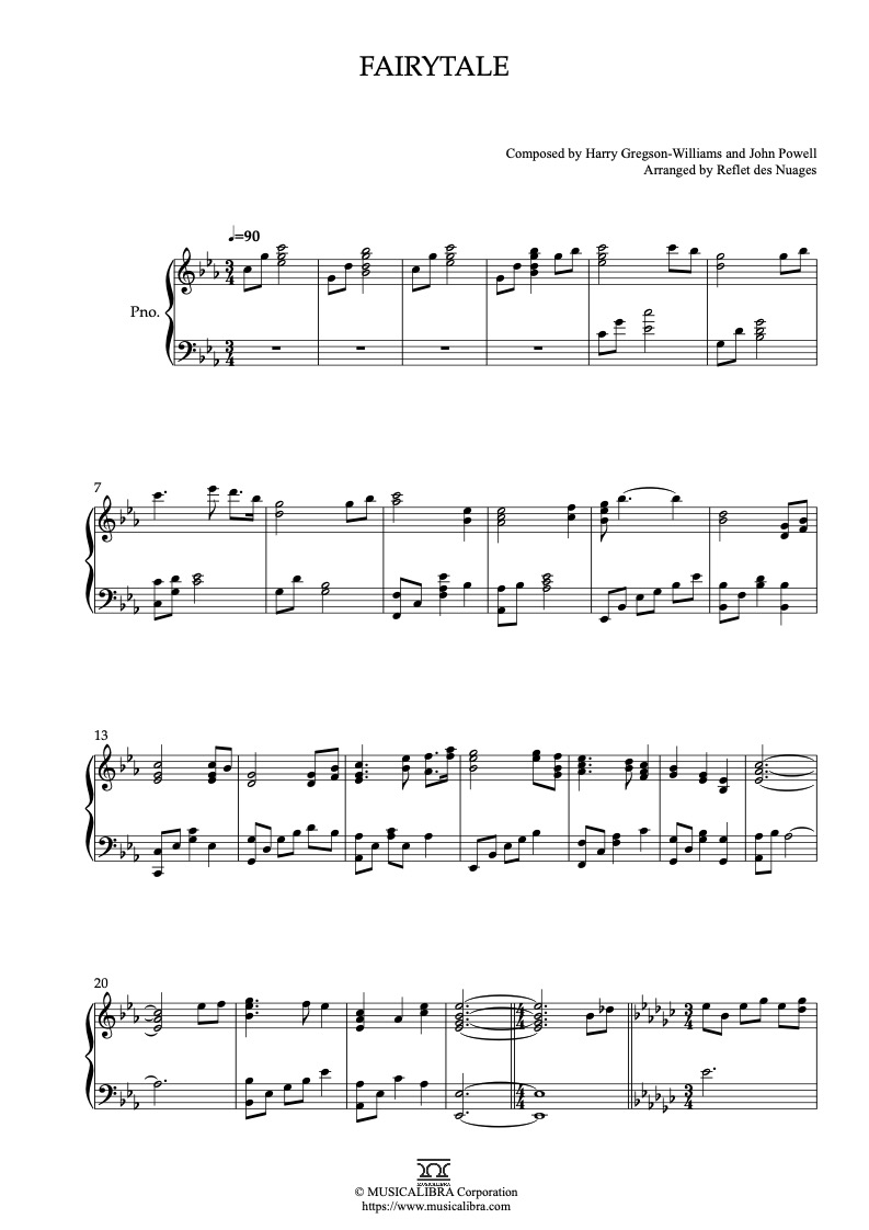 Shrek Fairytale 钢琴 独奏 乐谱