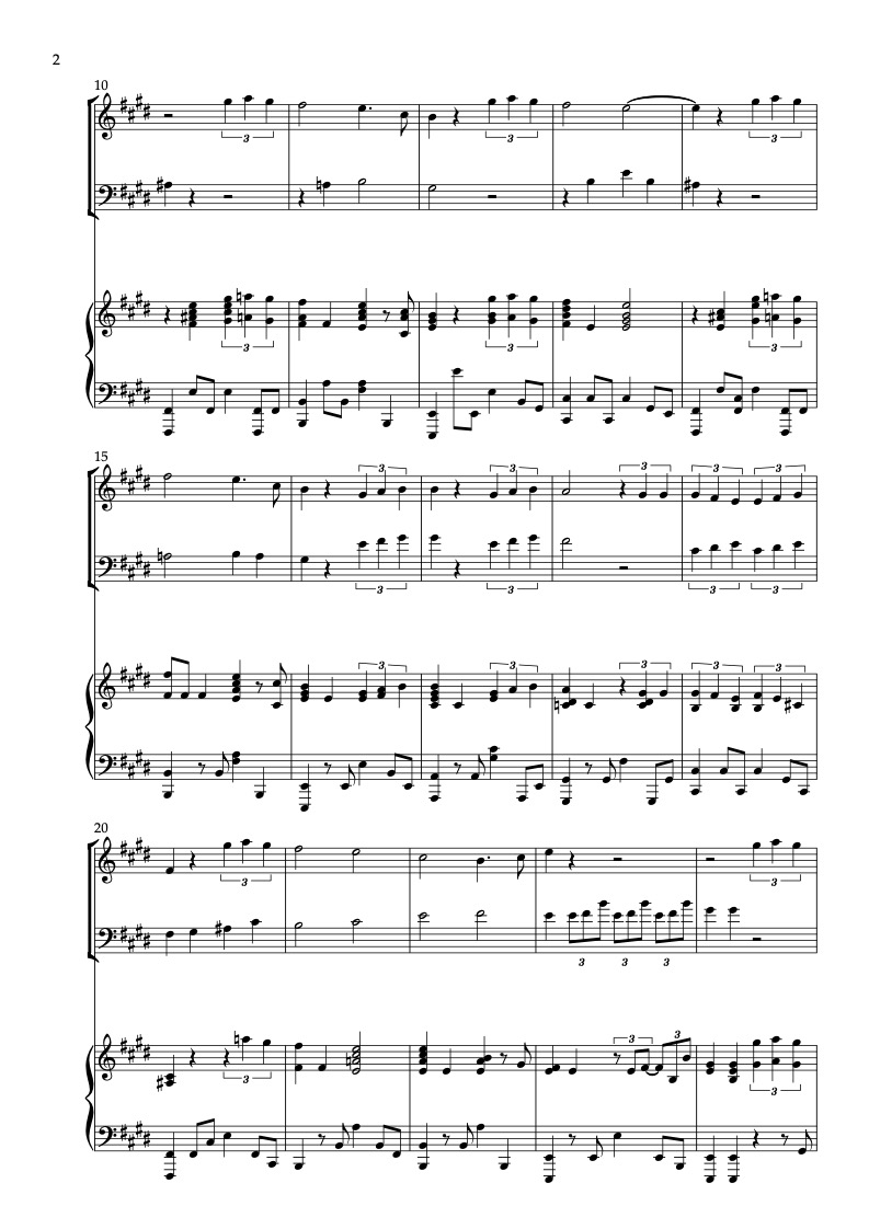 Isn't she lovely Sheet music for Violin, Cello (String Duet)