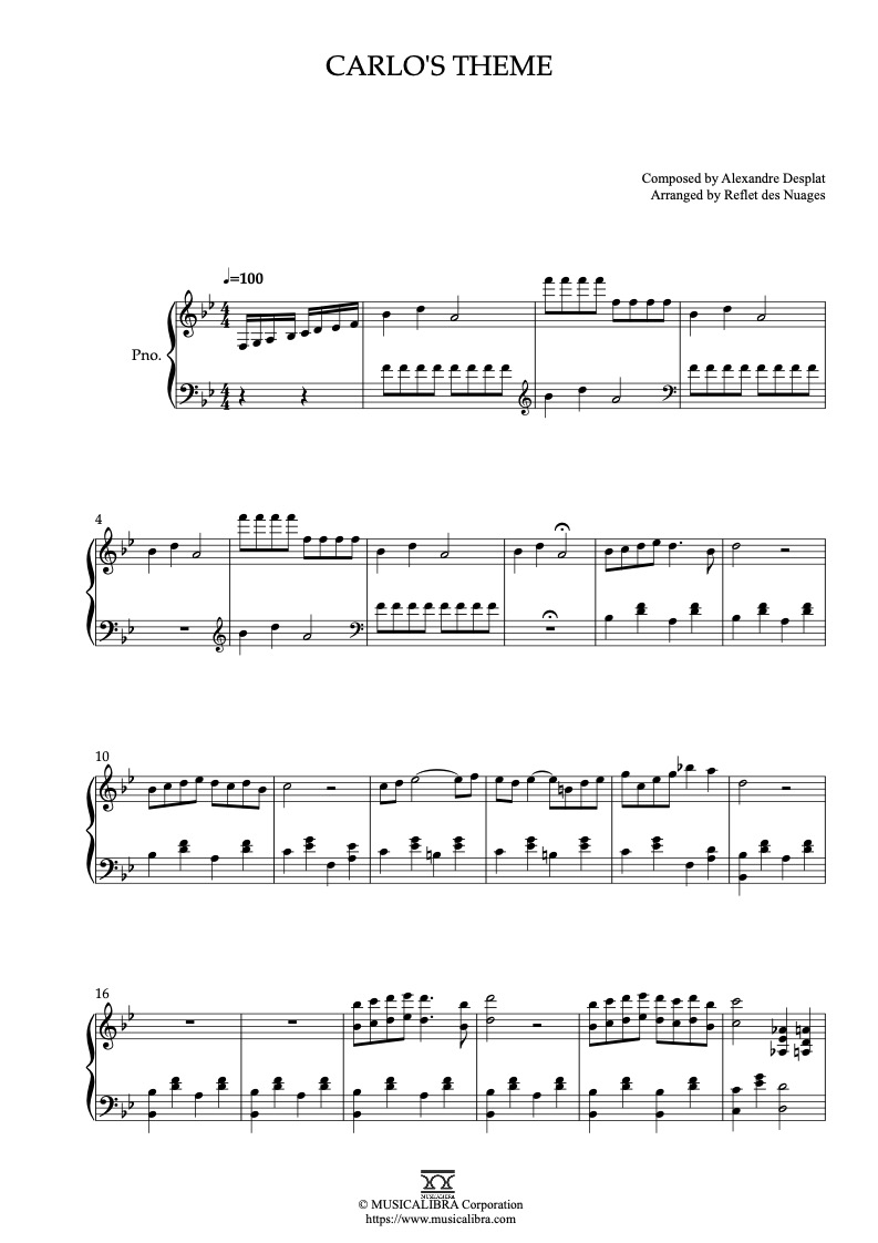 Guillermo del Toro's Pinocchio Carlo's Theme 钢琴 独奏 乐谱