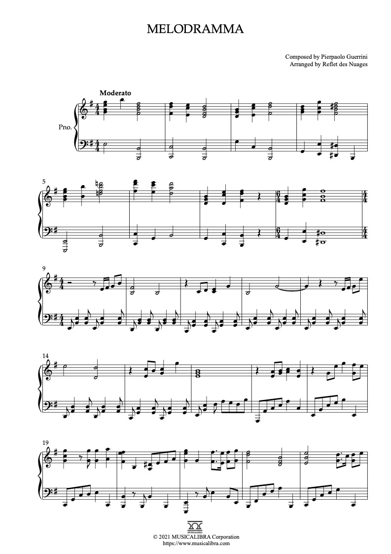 Melodramma 钢琴 独奏 乐谱