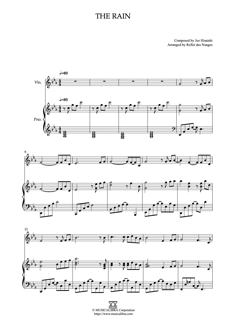 Rainy Days Sheet music for Piano, Violin (Solo)