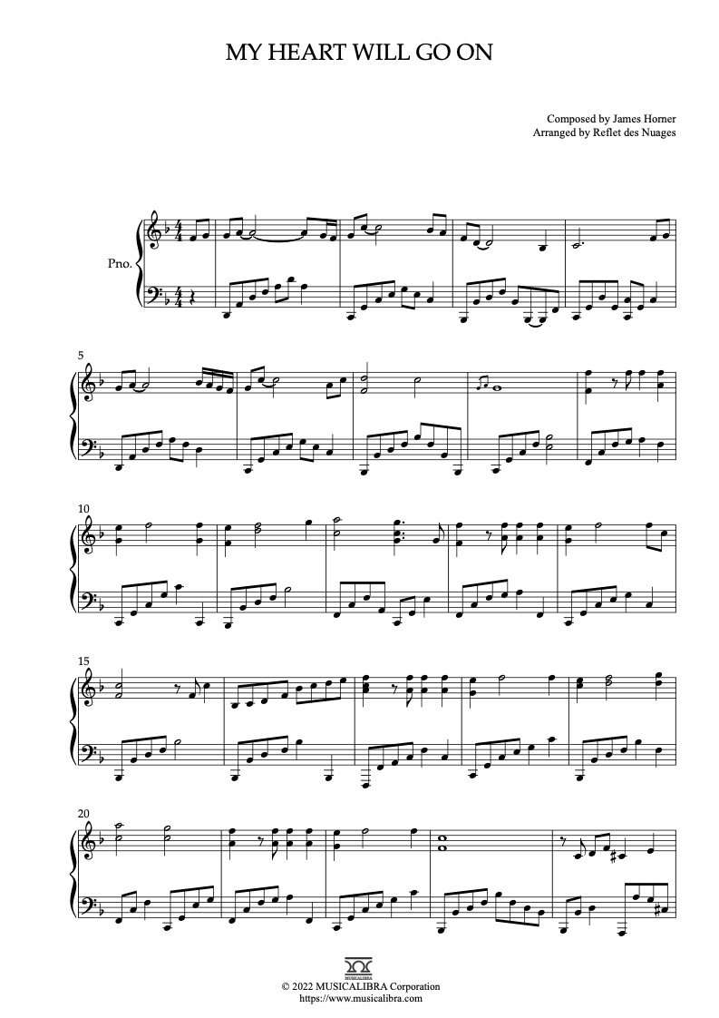 My Heart Will Go On (Love Theme From 'Titanic') Sheet Music For Two Violins  (duets, Violin Duets) 