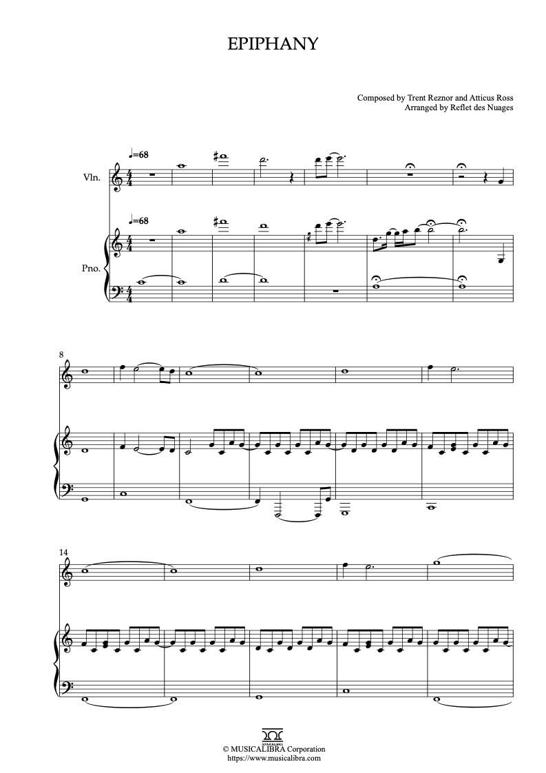 Soul Epiphany 二重奏 乐谱 - 小提琴, 钢琴