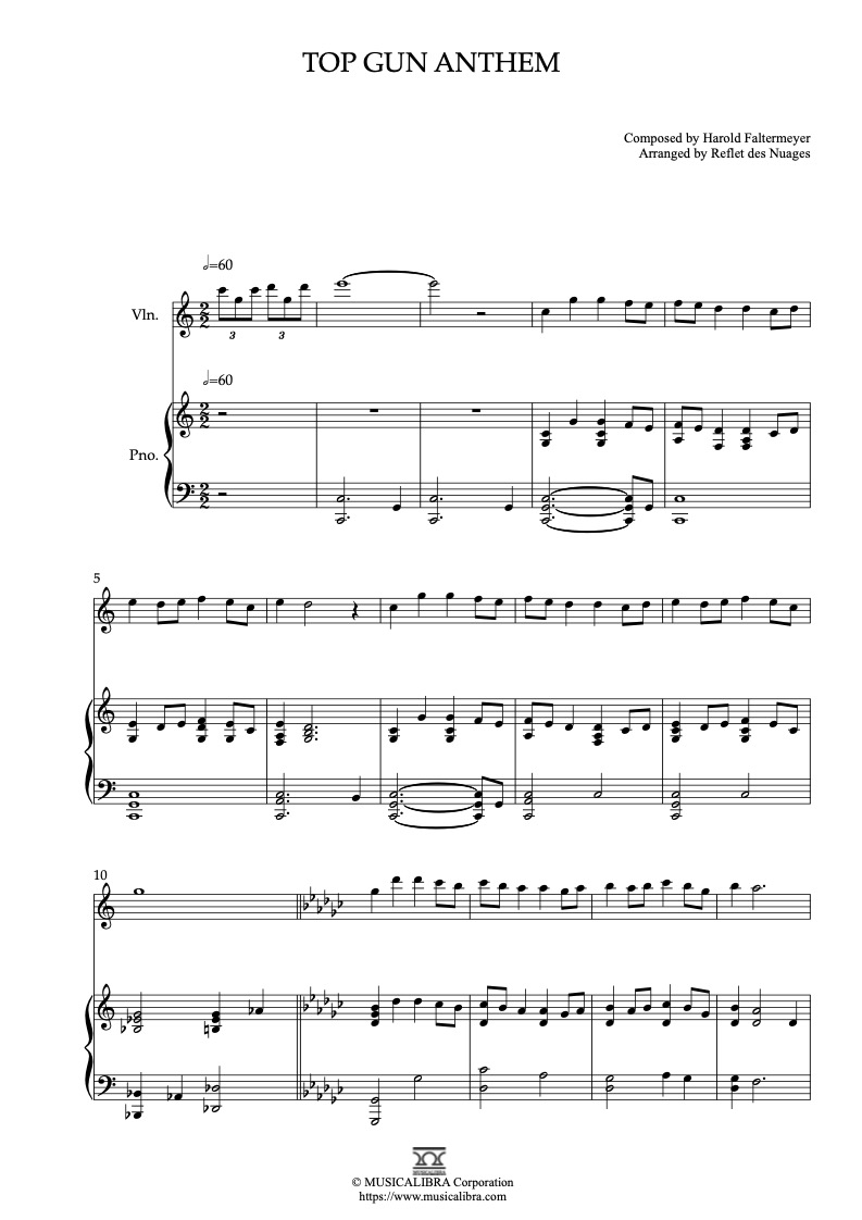 Top Gun Anthem Sheet music for Violin (Solo)