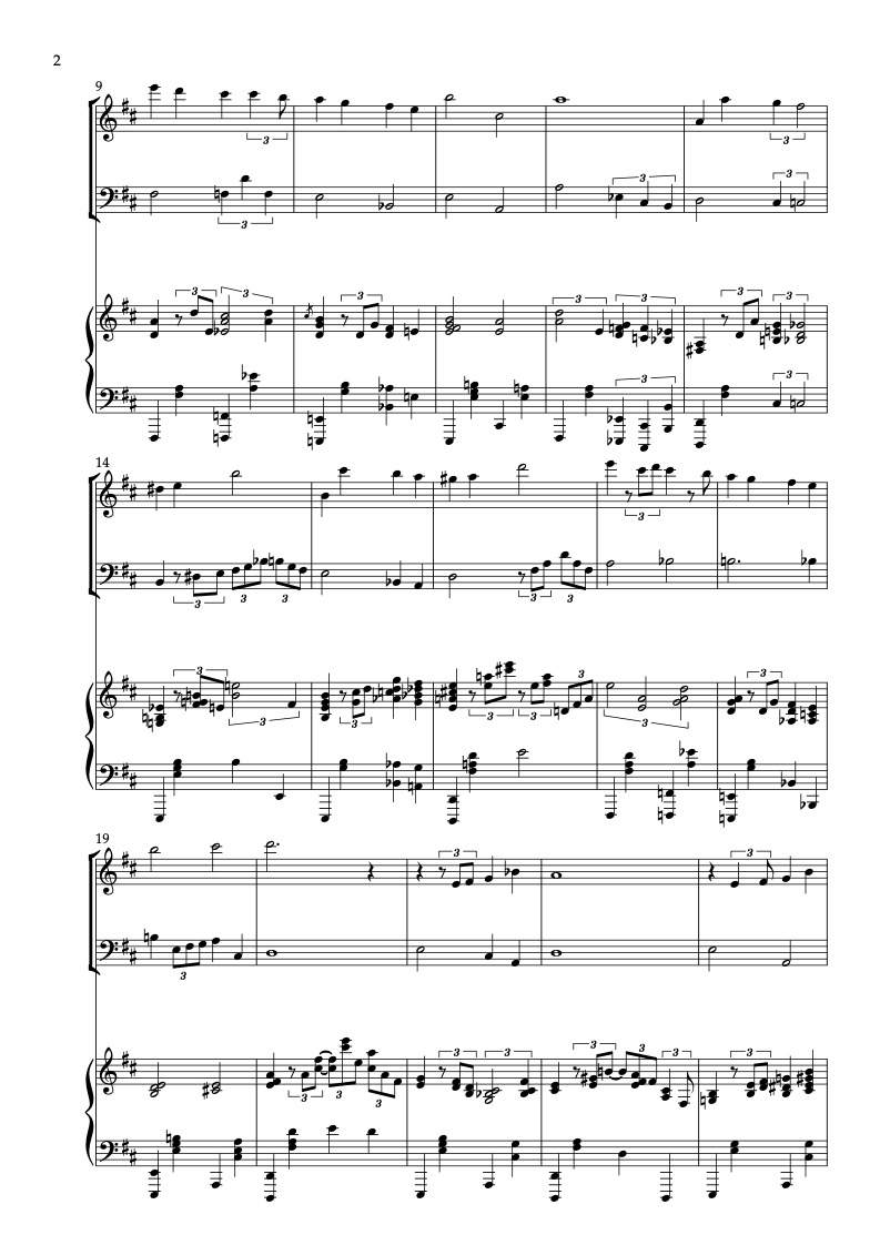 When You With Upon a Star 三重奏 乐谱 - 小提琴, 大提琴, 钢琴