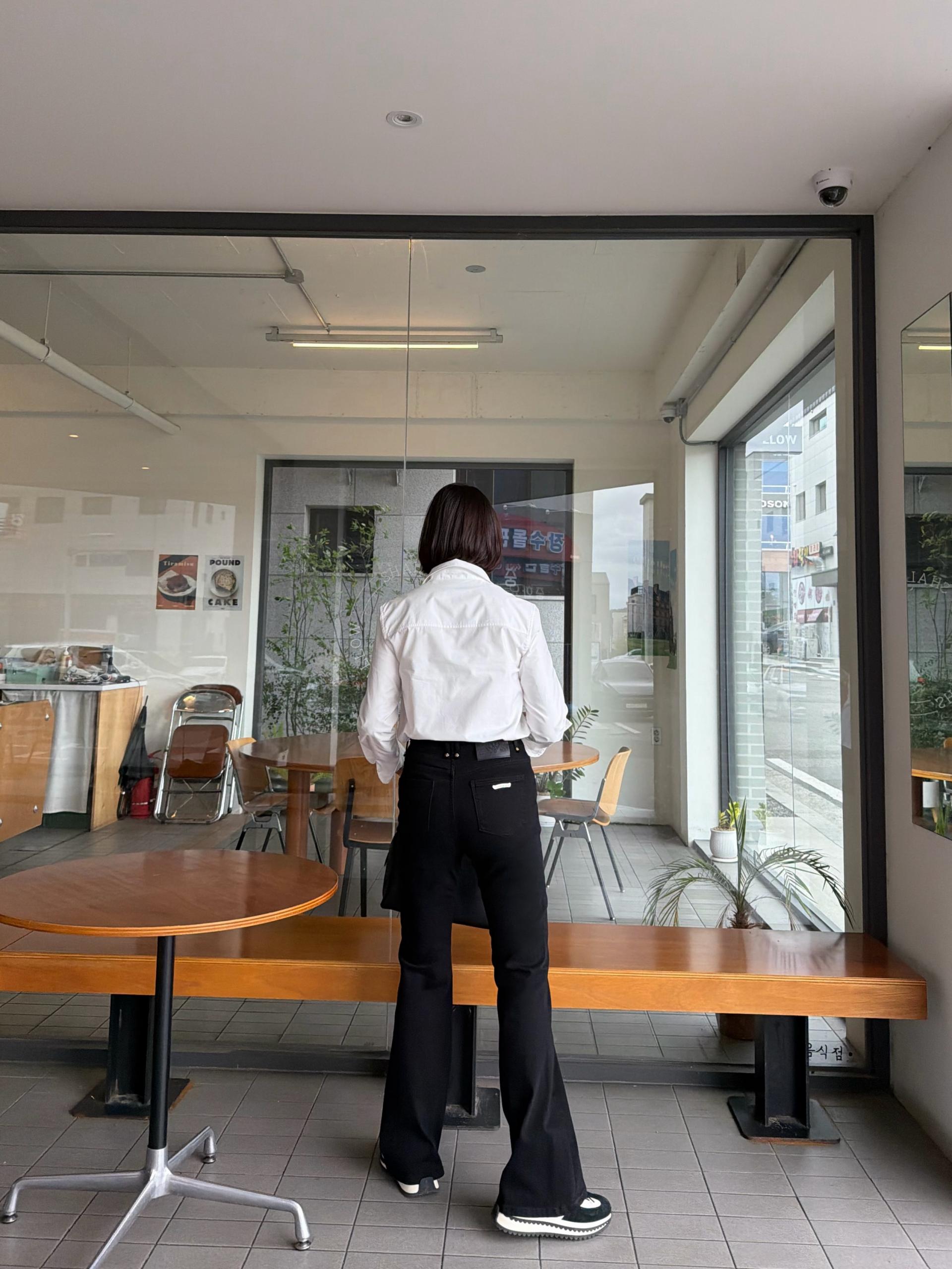 지퍼 부츠컷 팬츠