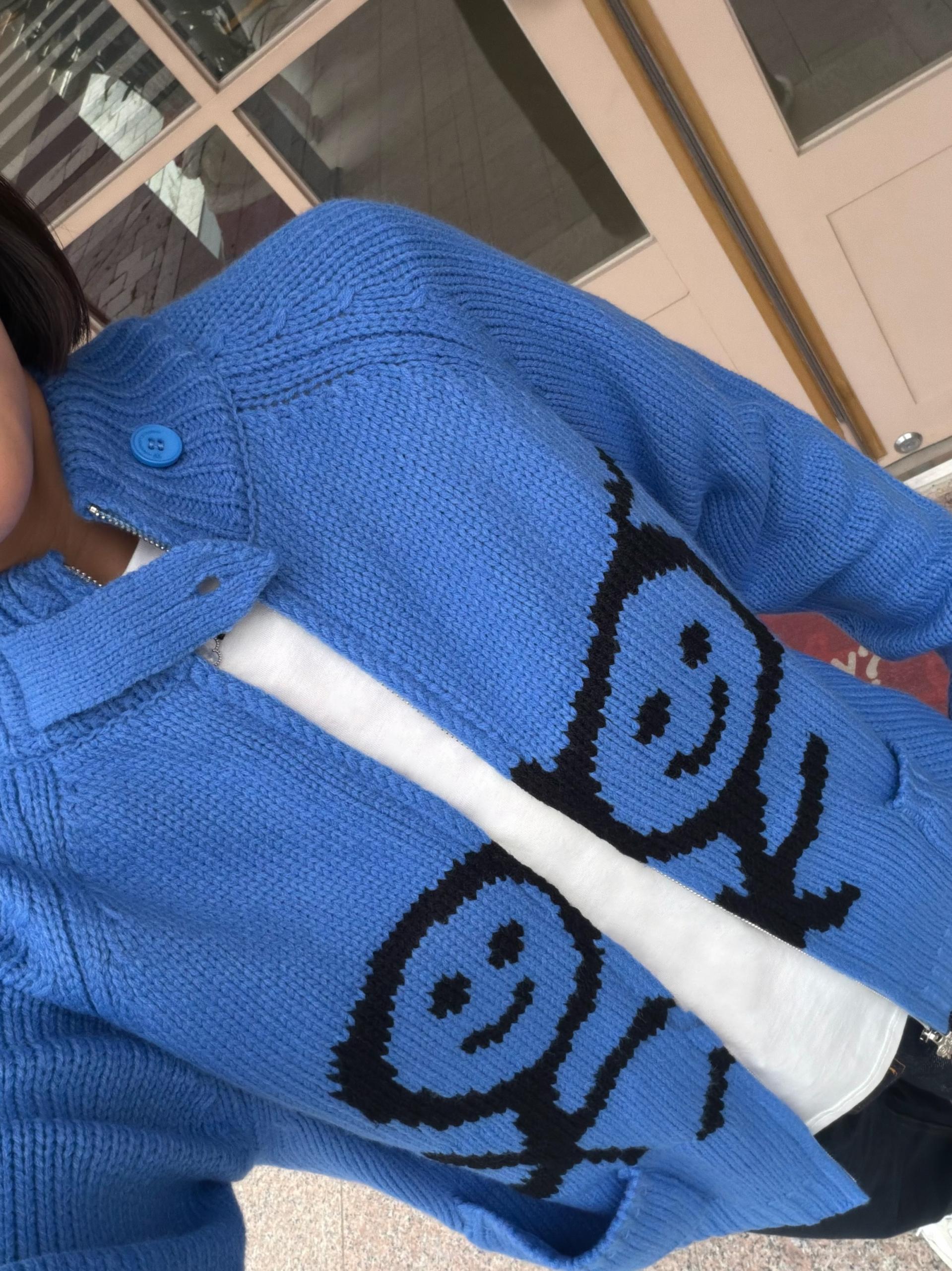 스택맨 니트 집업