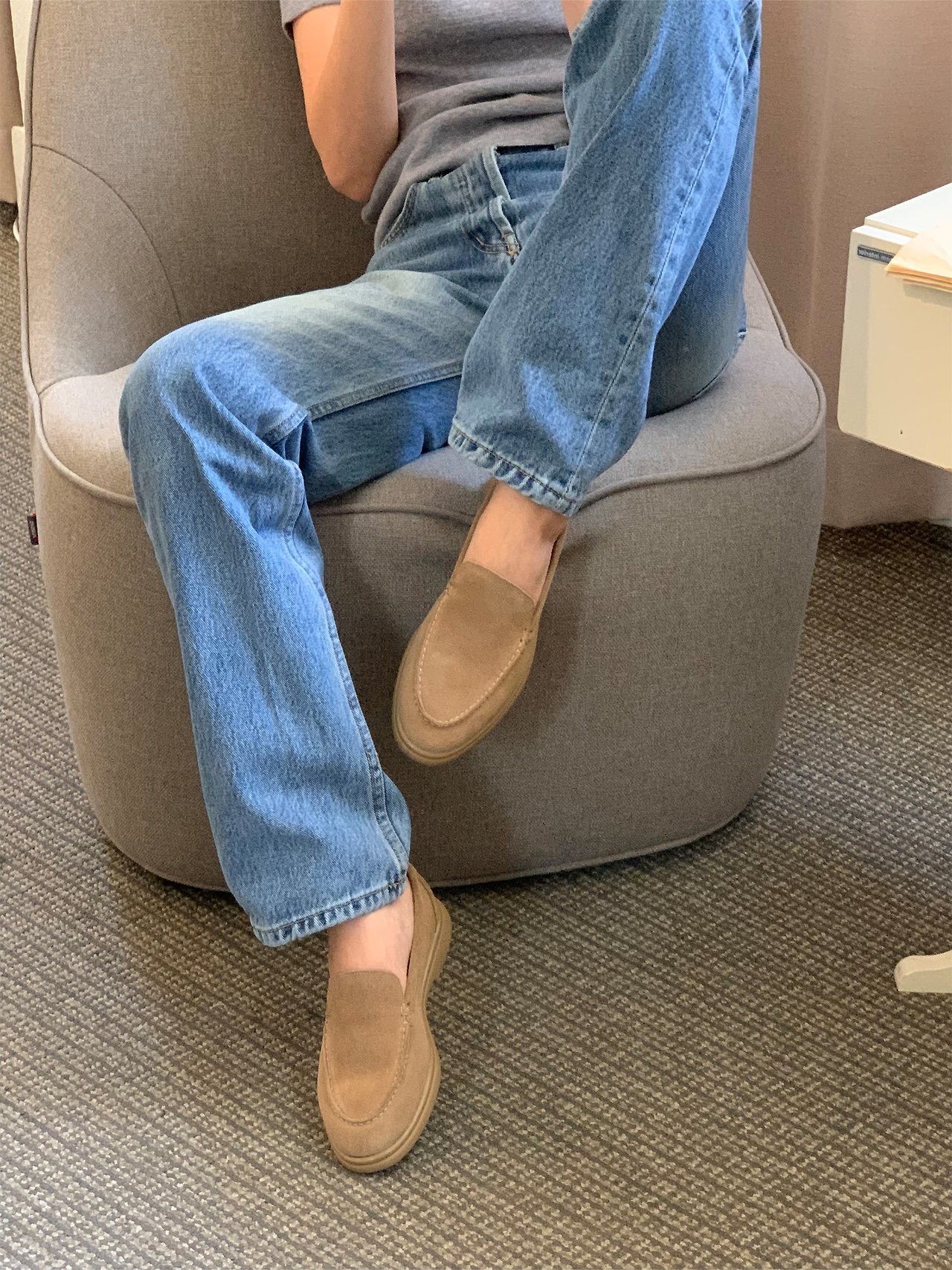 스웨이드 클래식 로퍼