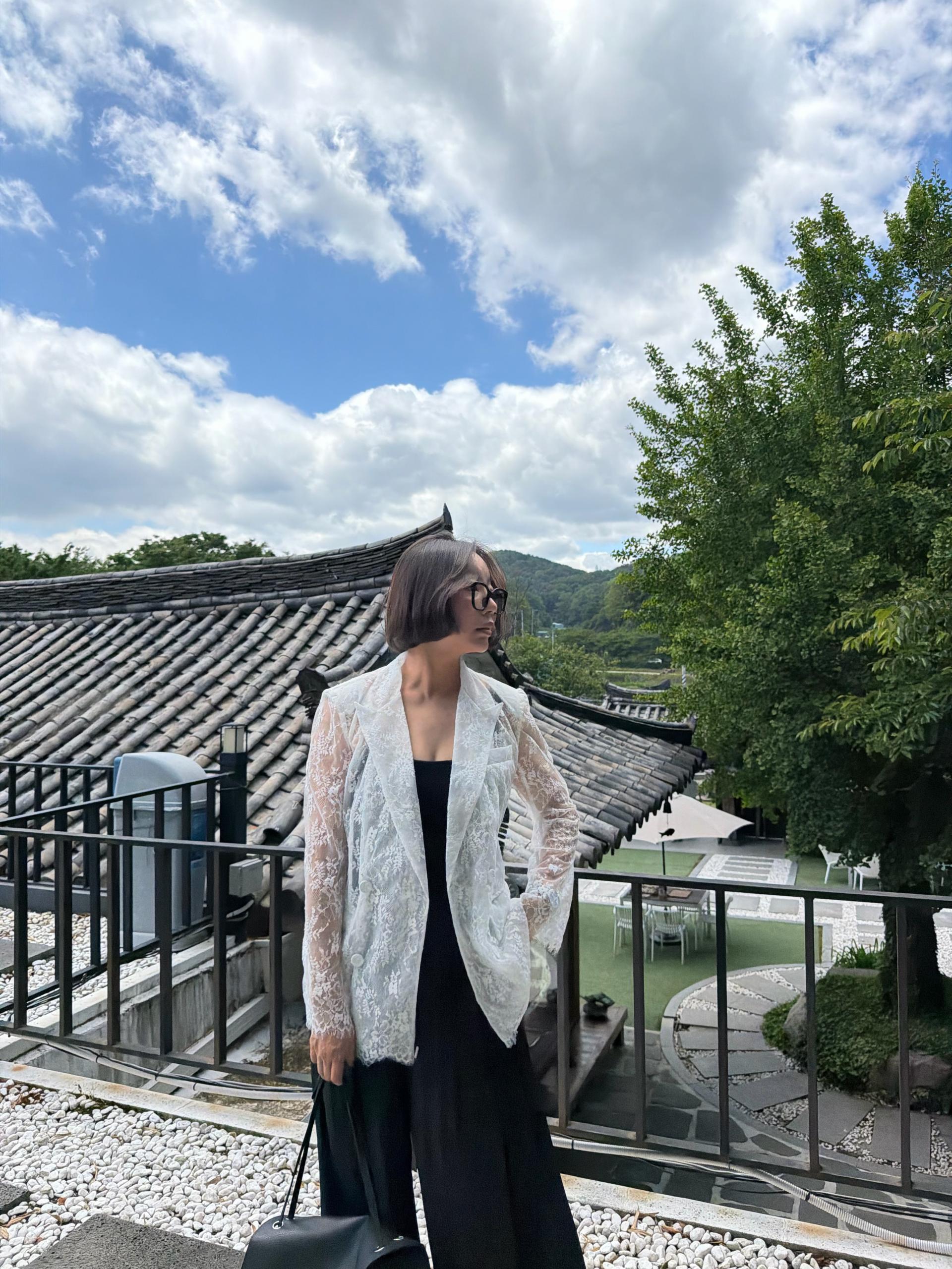 레이스 시스루 자켓