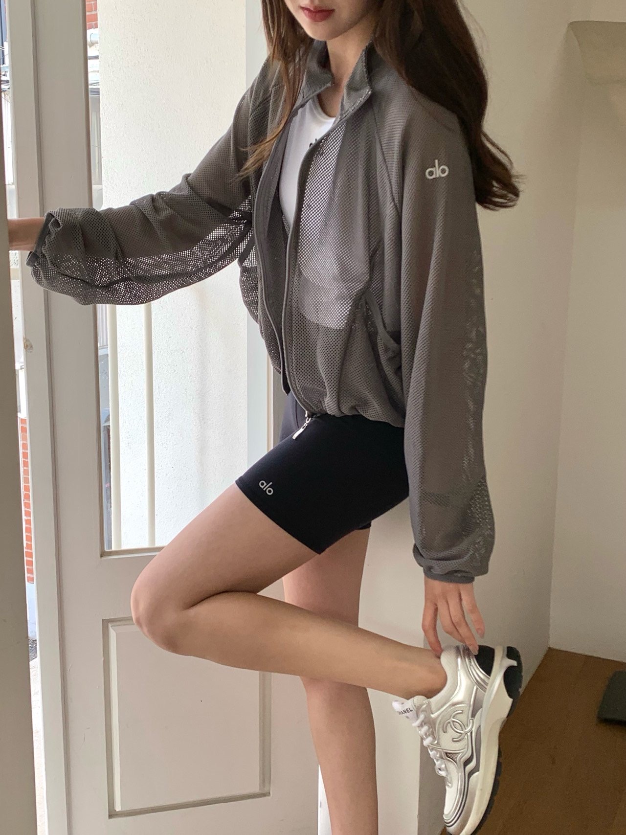 메쉬 바람막이 점퍼