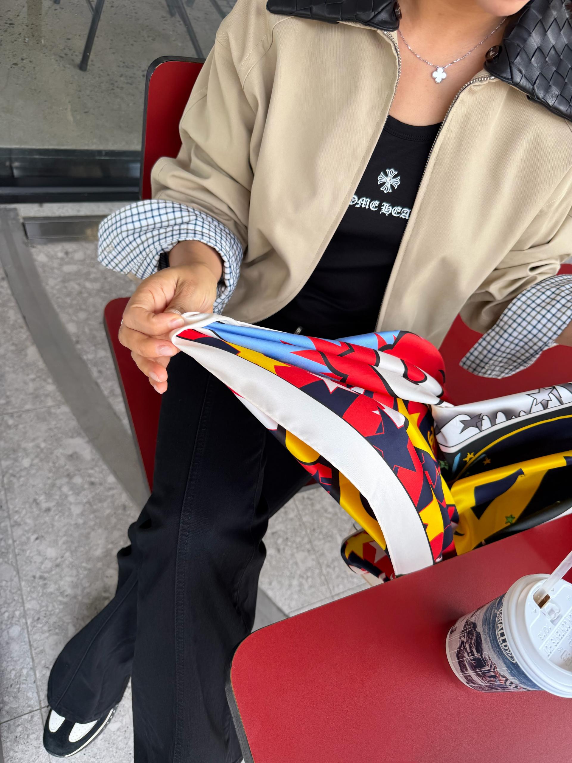 가죽 트윌 카라 자켓