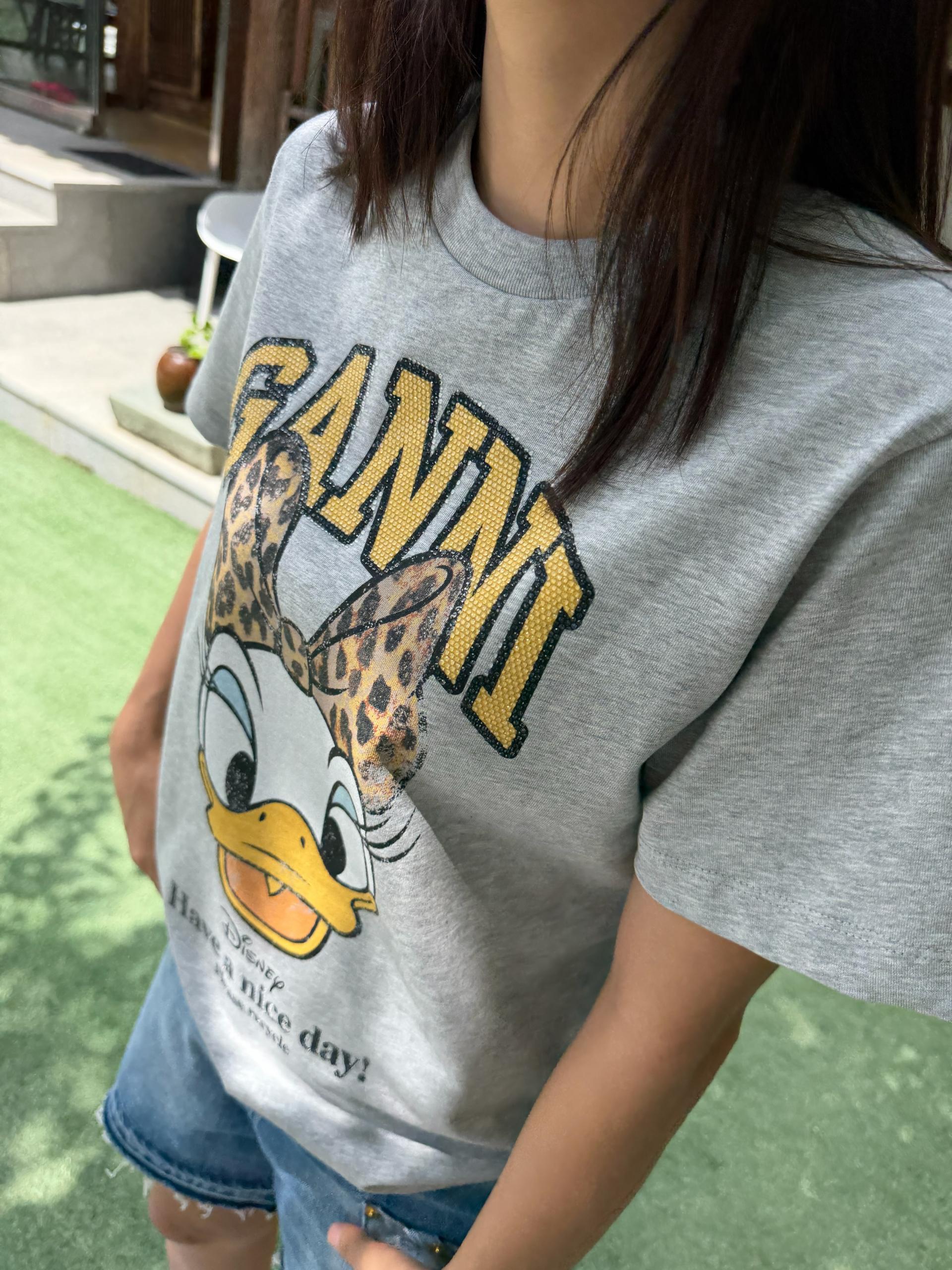 글리터 레터링 티셔츠&어부바 숄