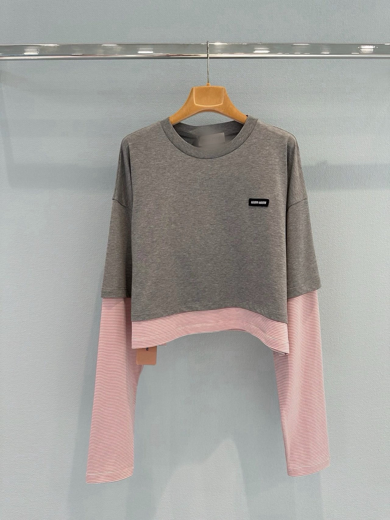 배색 레이어드 탑