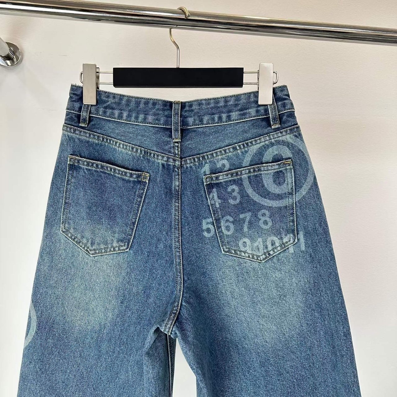 숫자 5부 데님팬츠