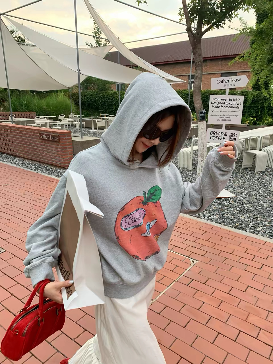 애플 후드 맨투맨