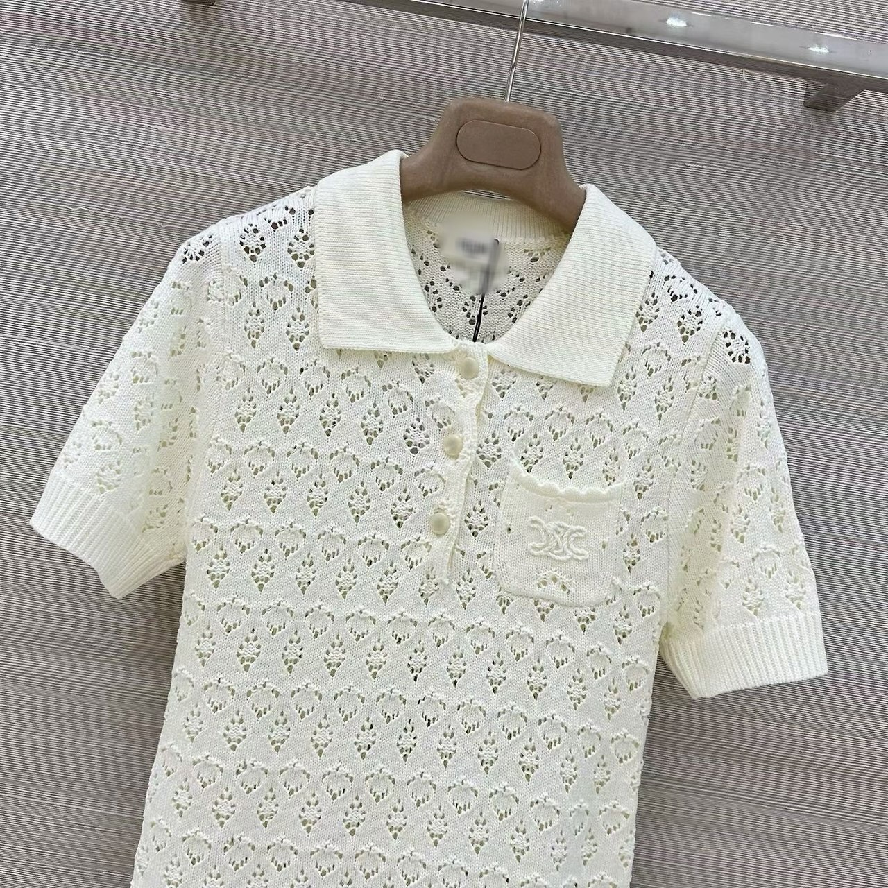 펀칭 니트 원피스