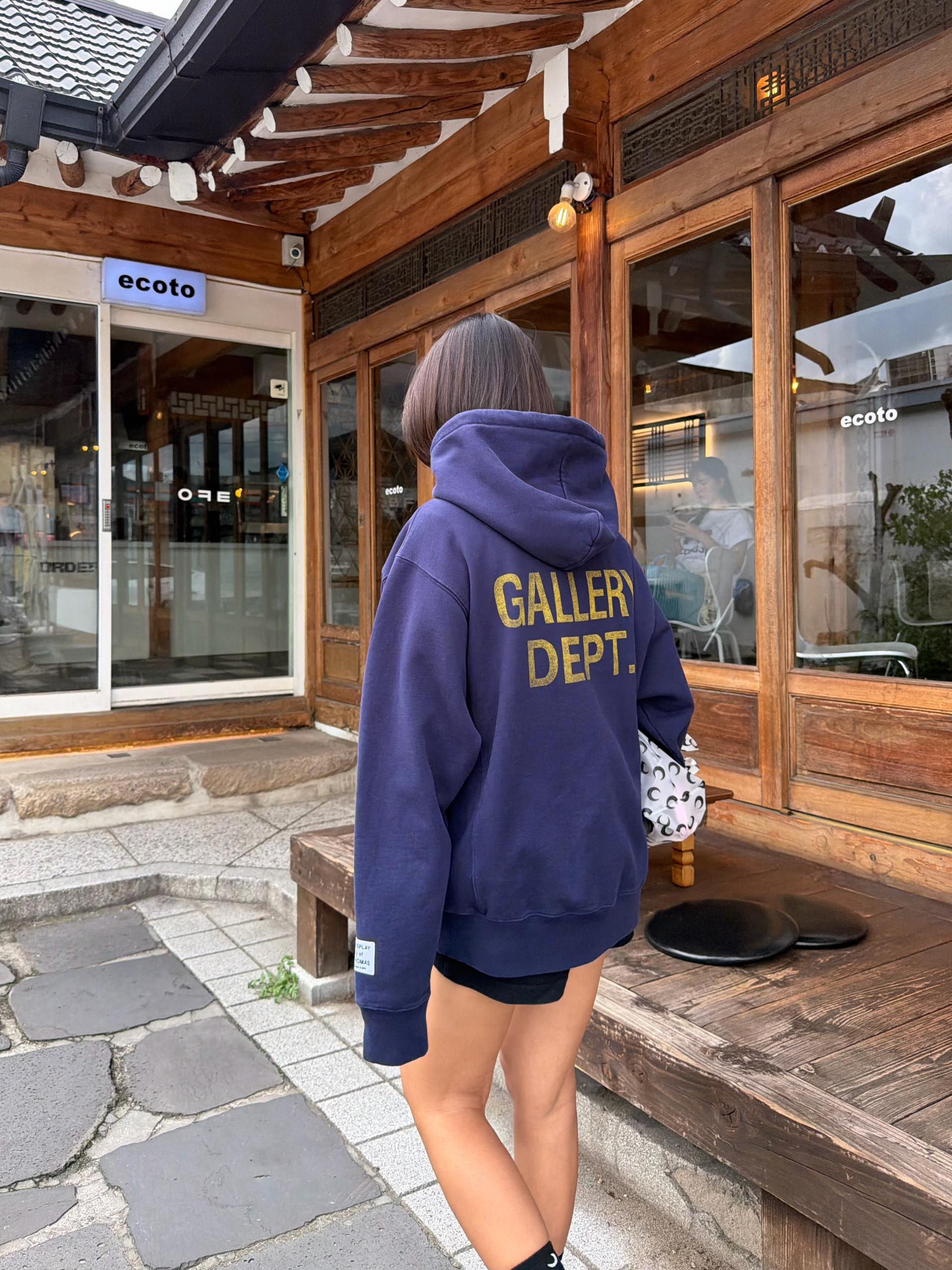 페인팅 기모 후드맨투맨