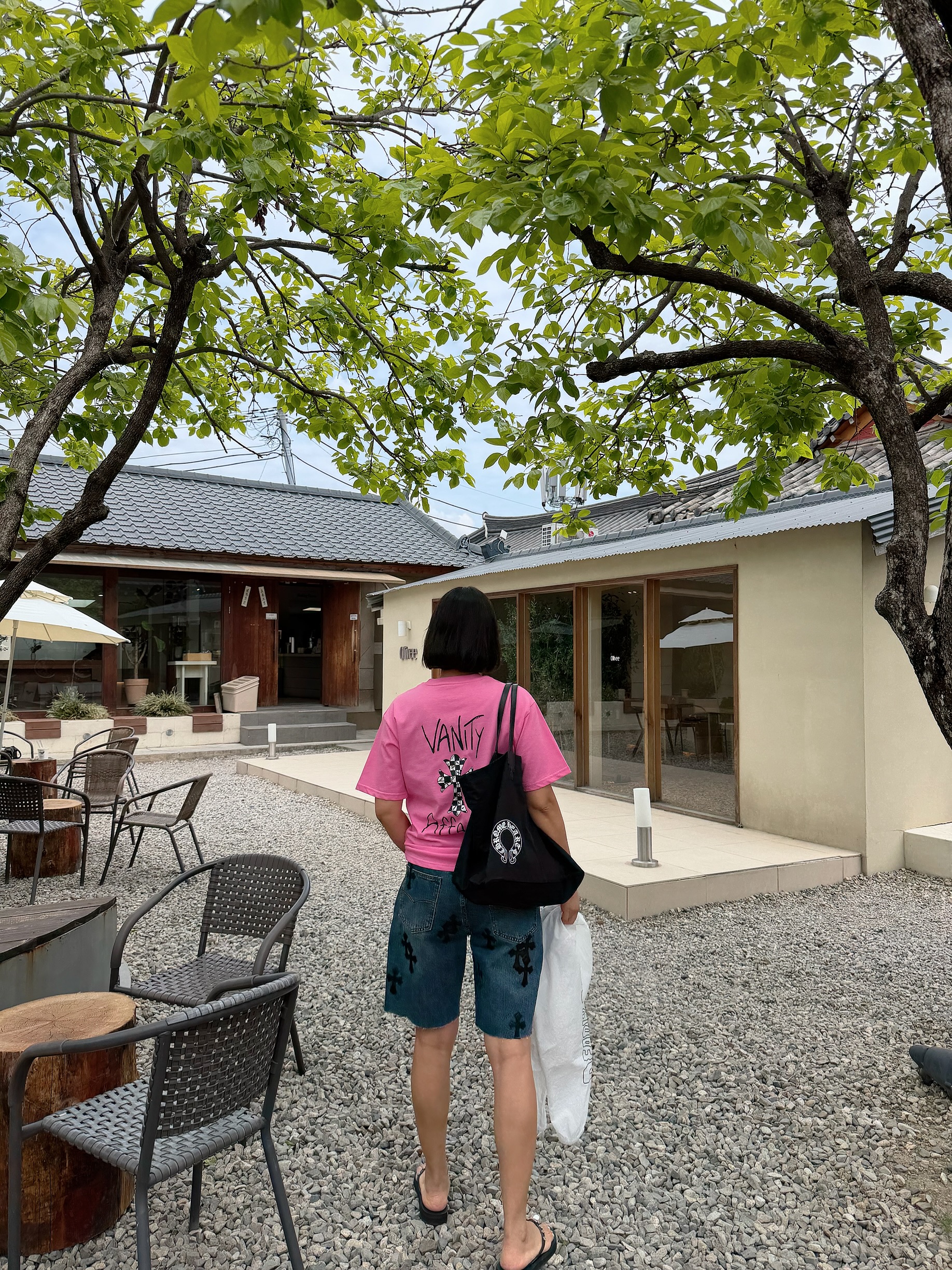 문양 레터링 도트&숄더백