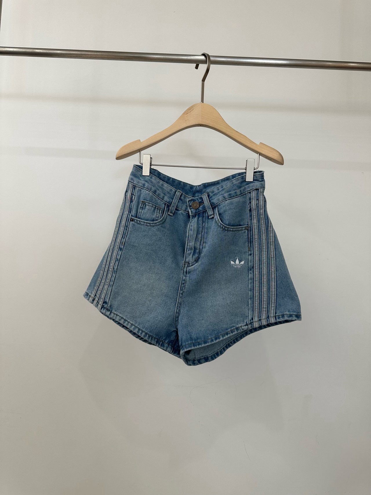 삼선 데님 숏팬츠